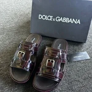 Dolce & Gabbana | Shoes | Dolce Gabbana Dark Red Leather  display picture 1